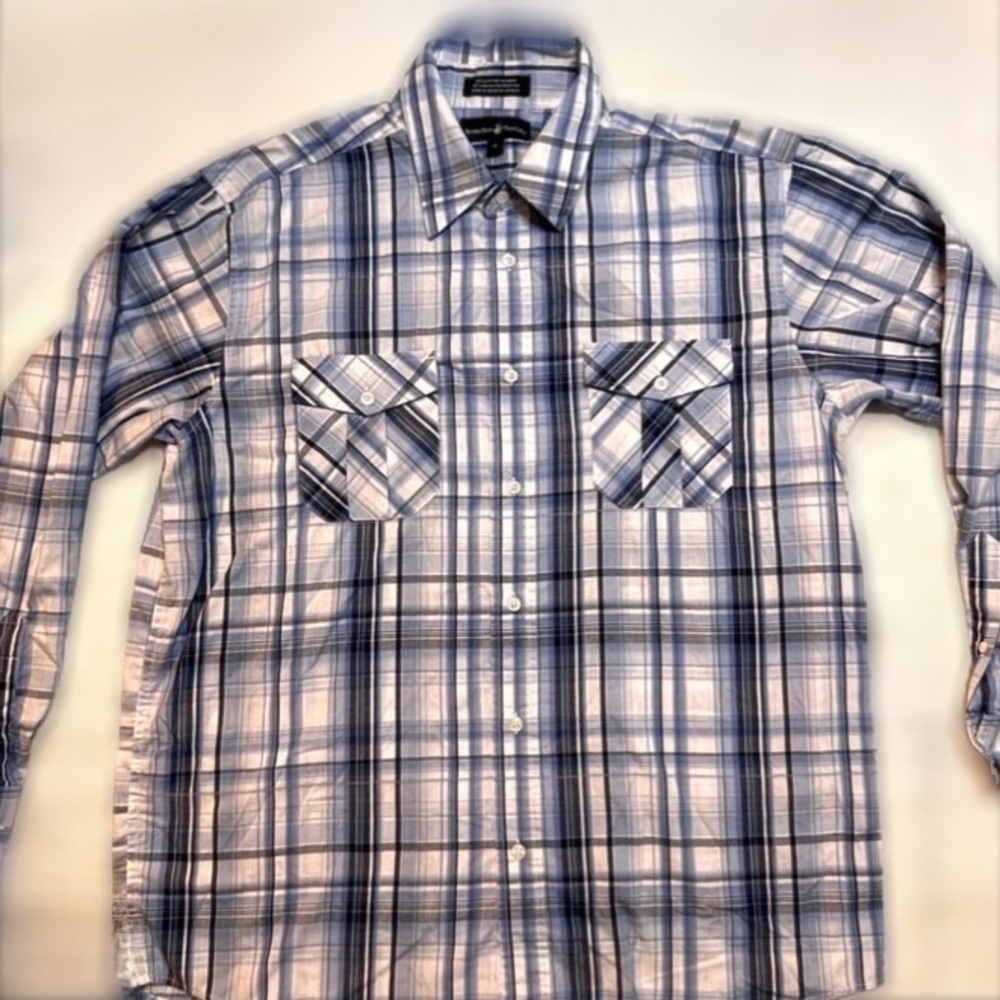 Beverly Hills Polo club Blue Plaid Shirt